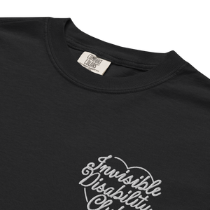 ♡ Invisible Disability Club Black Tee - Embroidered