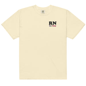 RN (he/they) Embroidered Colorful Tee