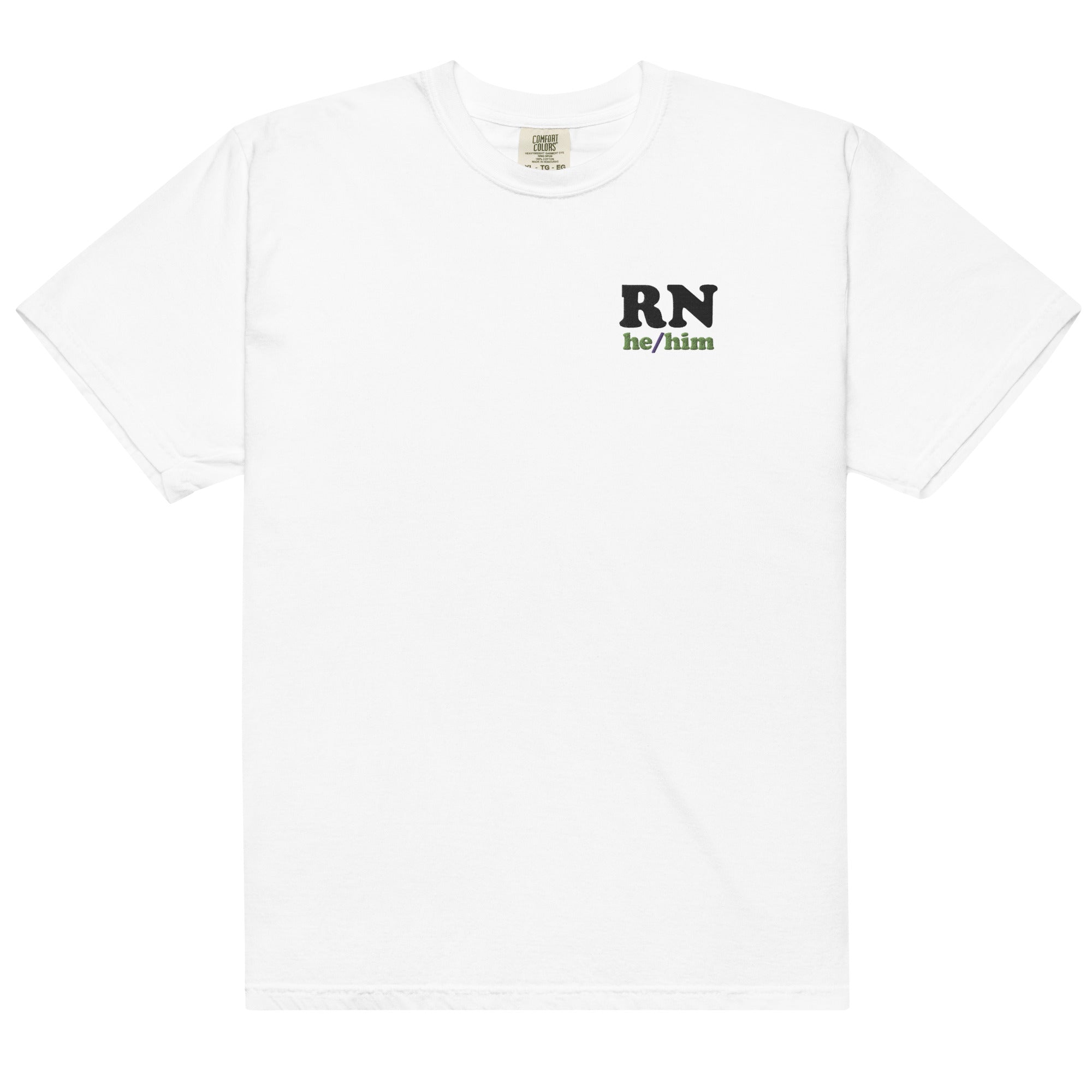 RN (he/him) Embroidered Colorful Tee