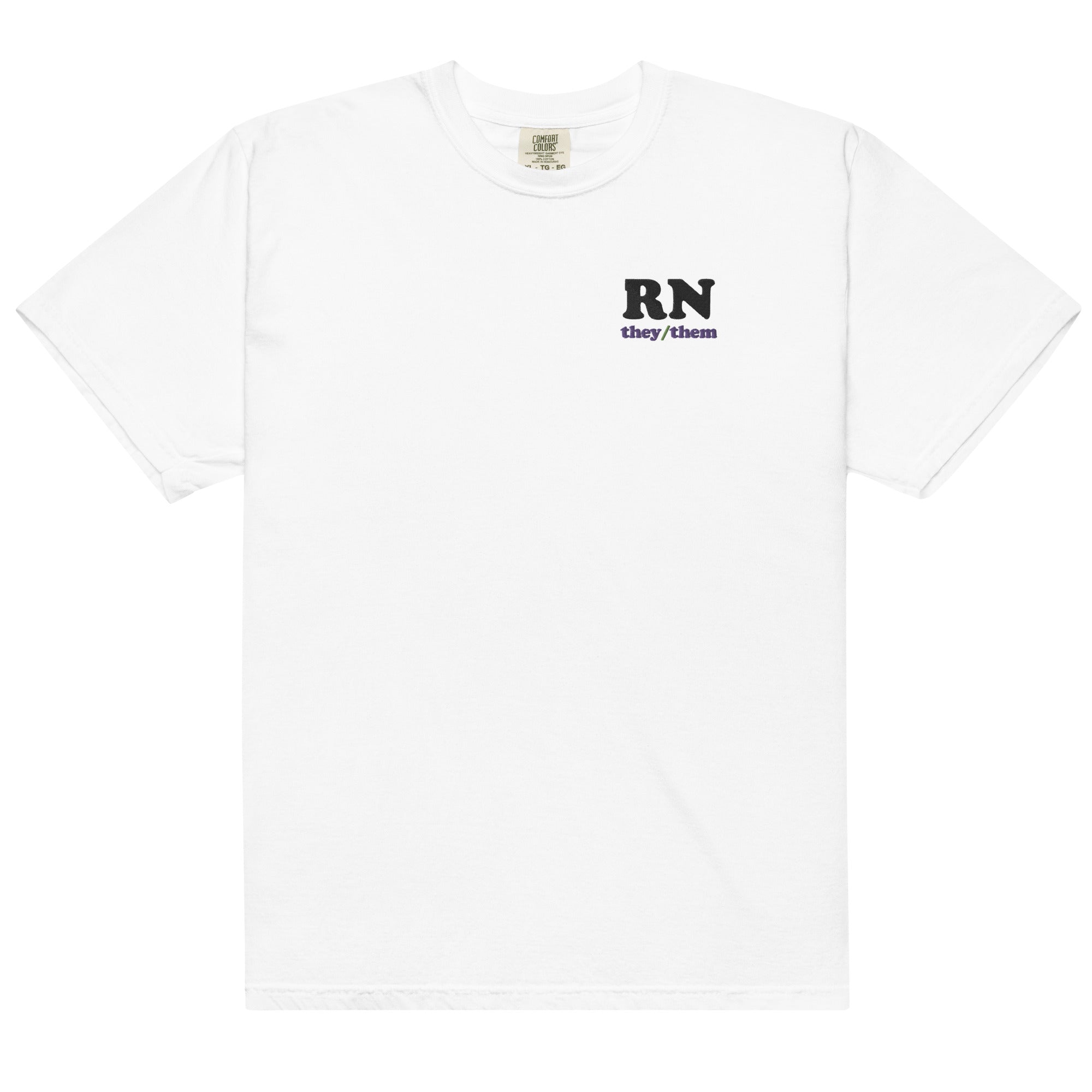RN (they/them) Embroidered Colorful Tee