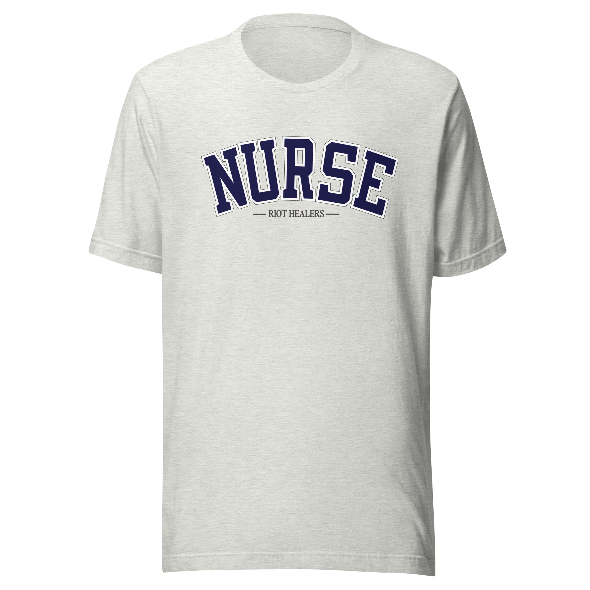Nurse Collegiate Tee - Grey and Navy