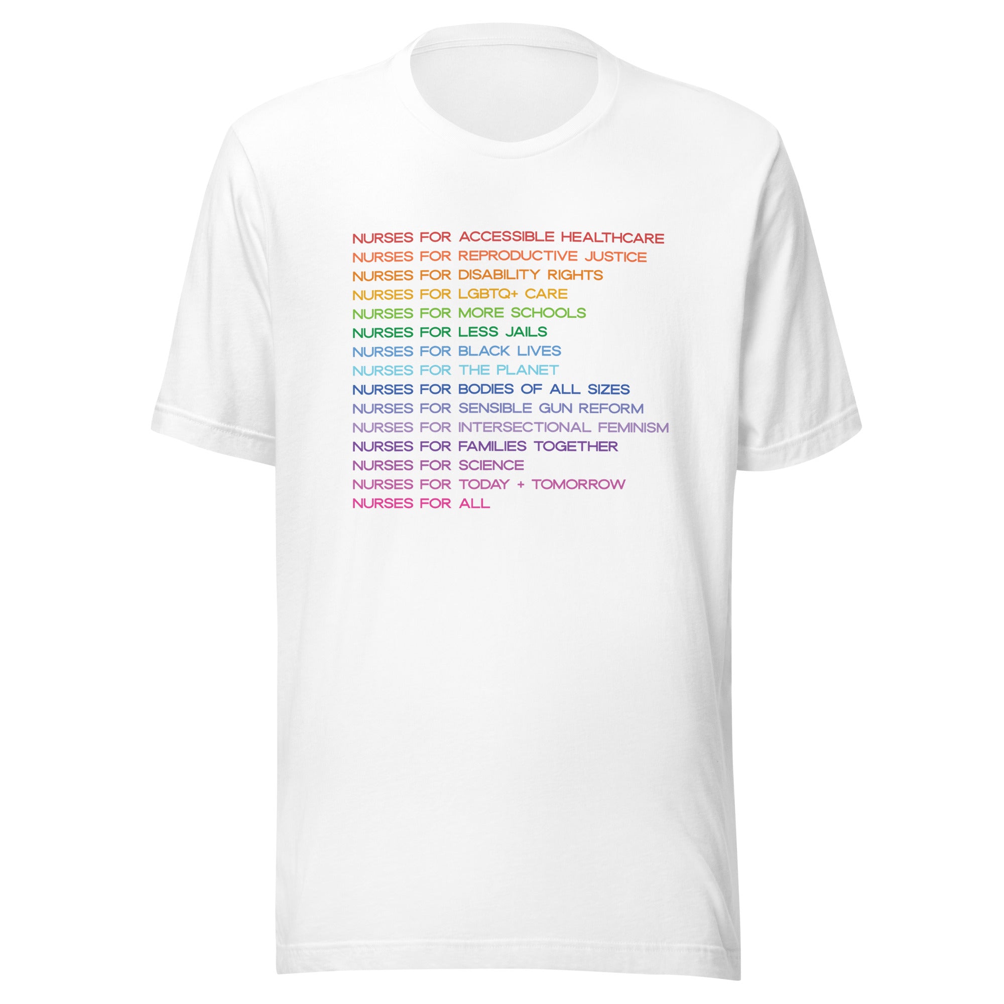 Nurses for Social Justice Tee - Rainbow