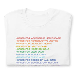 Nurses for Social Justice Tee - Rainbow