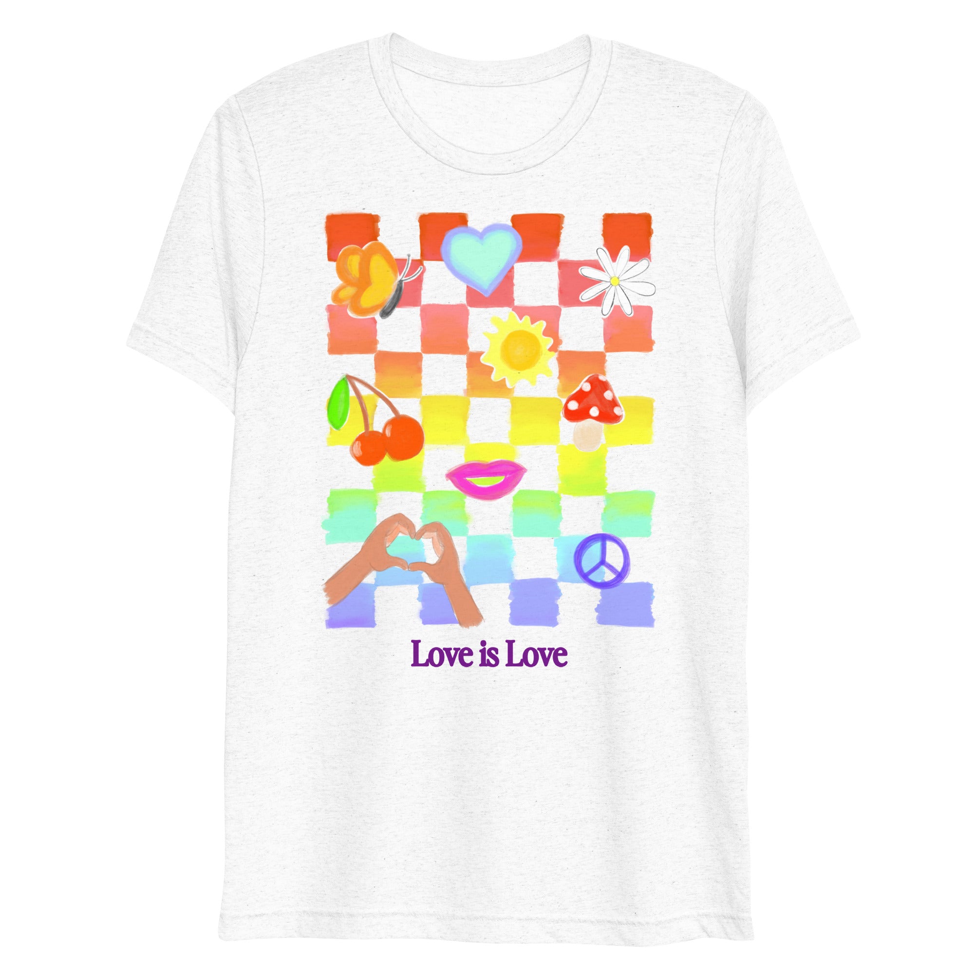 Love is Love Checkered Tee