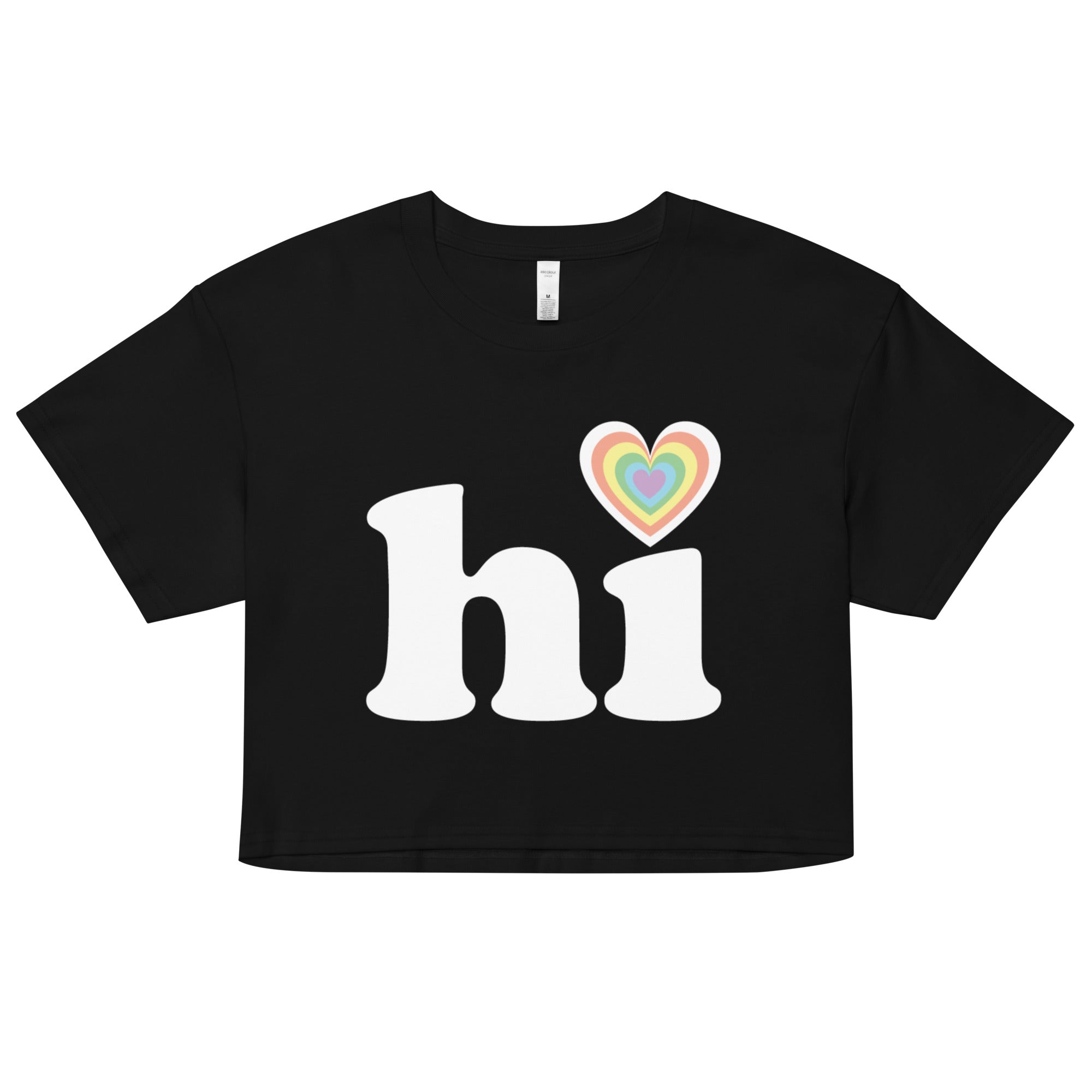 Hi, Bi Black Crop Top