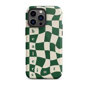 Riot Healers Checkered Case Green/Cream - iPhone®