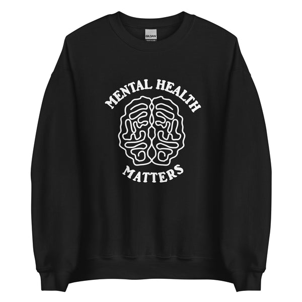 Metal Health Riot Logo Mental Health Matters Brain Crewneck - Riot Healers