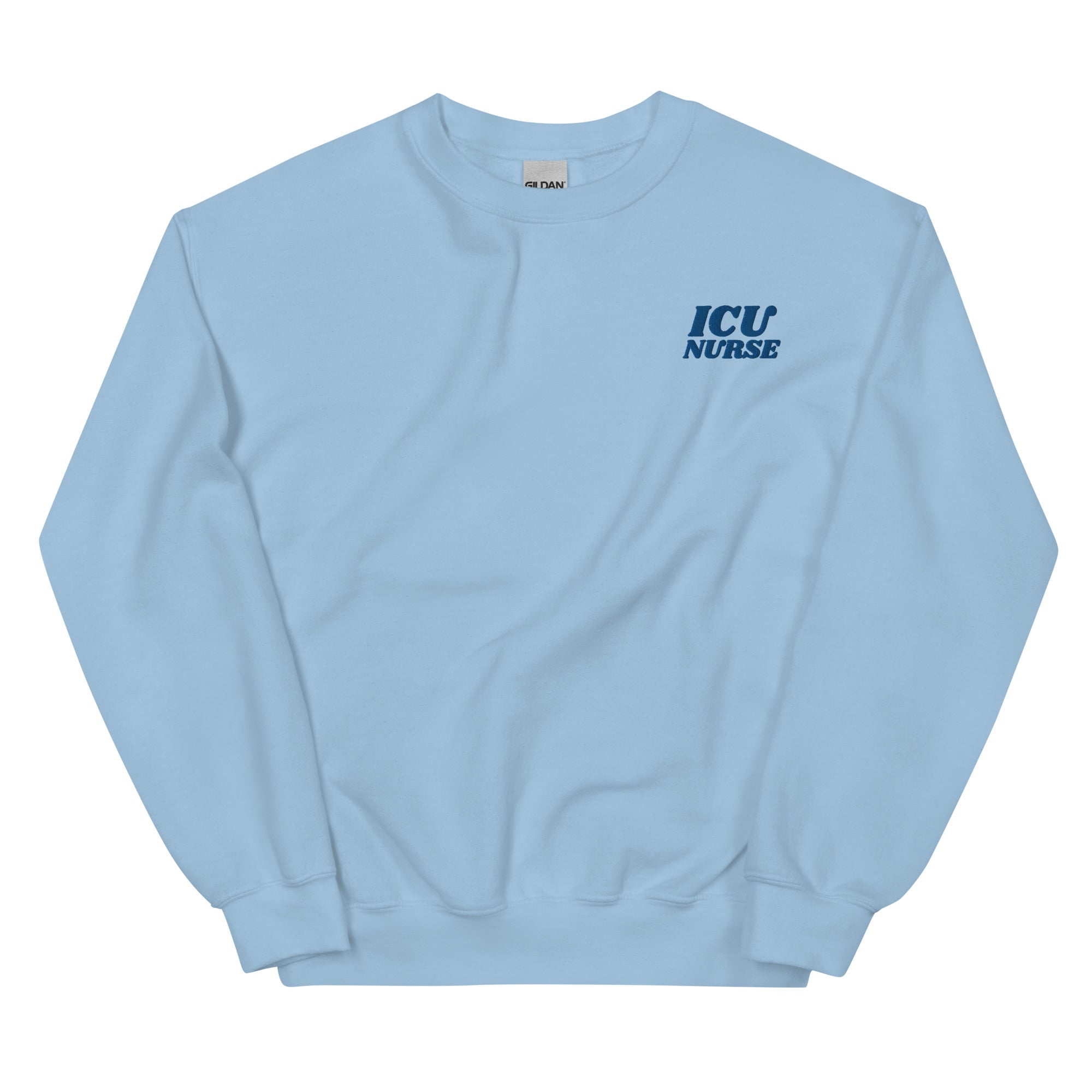 ICU Nurse Blue on Blue Crewneck