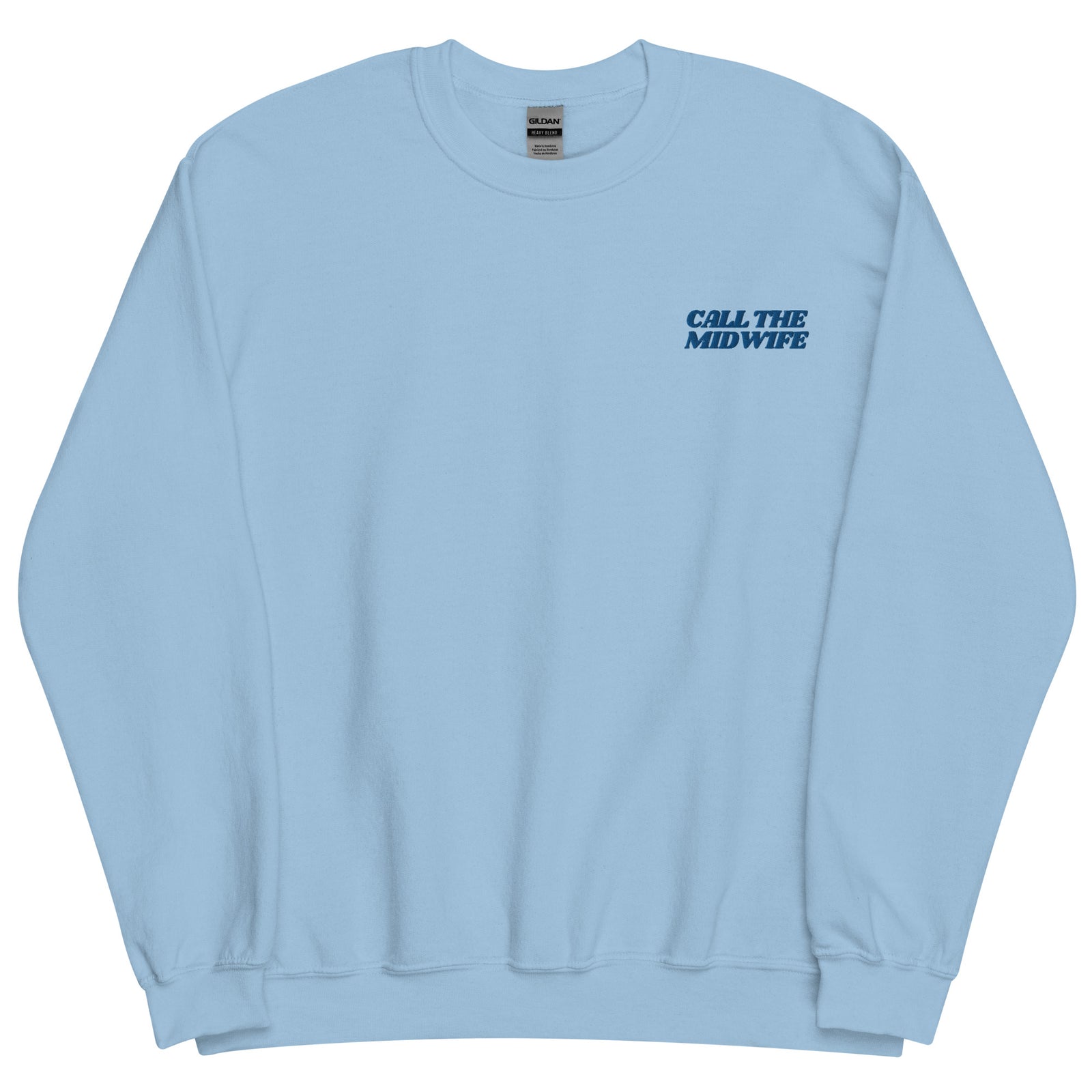 Call the Midwife Blue on Blue Crewneck