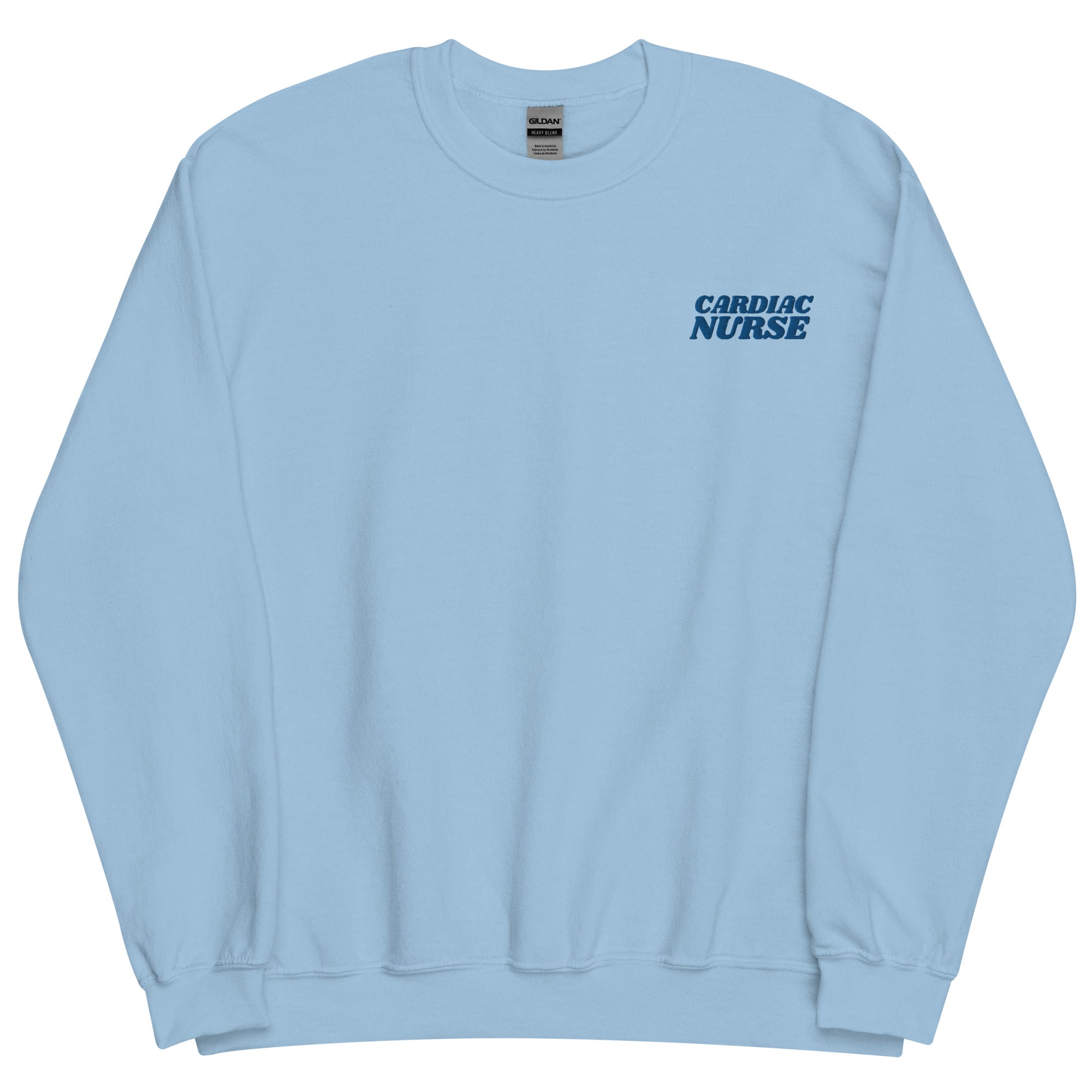 Cardiac Nurse Blue on Blue Crewneck