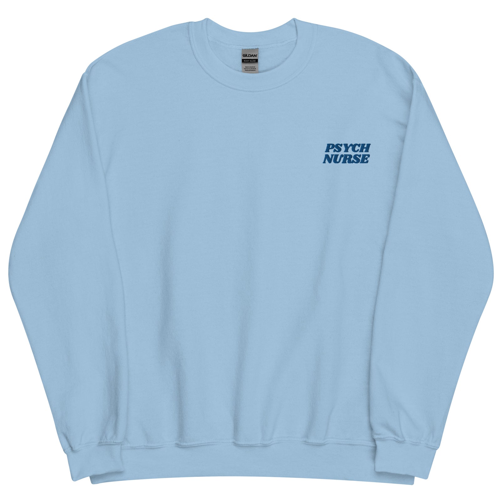 Psych Nurse Crewneck Blue on Blue