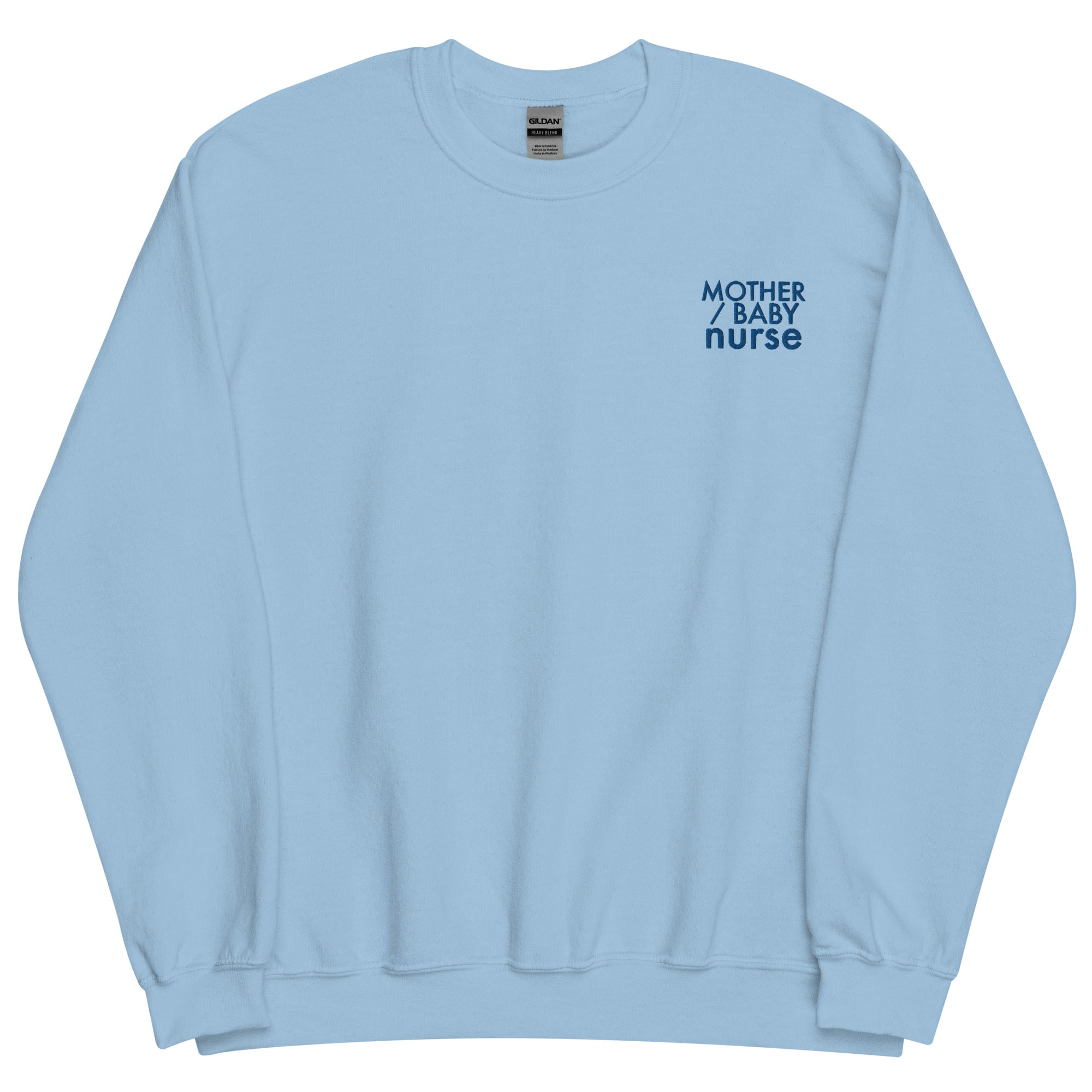 Mother/Baby Nurse Crewneck Blue on Blue