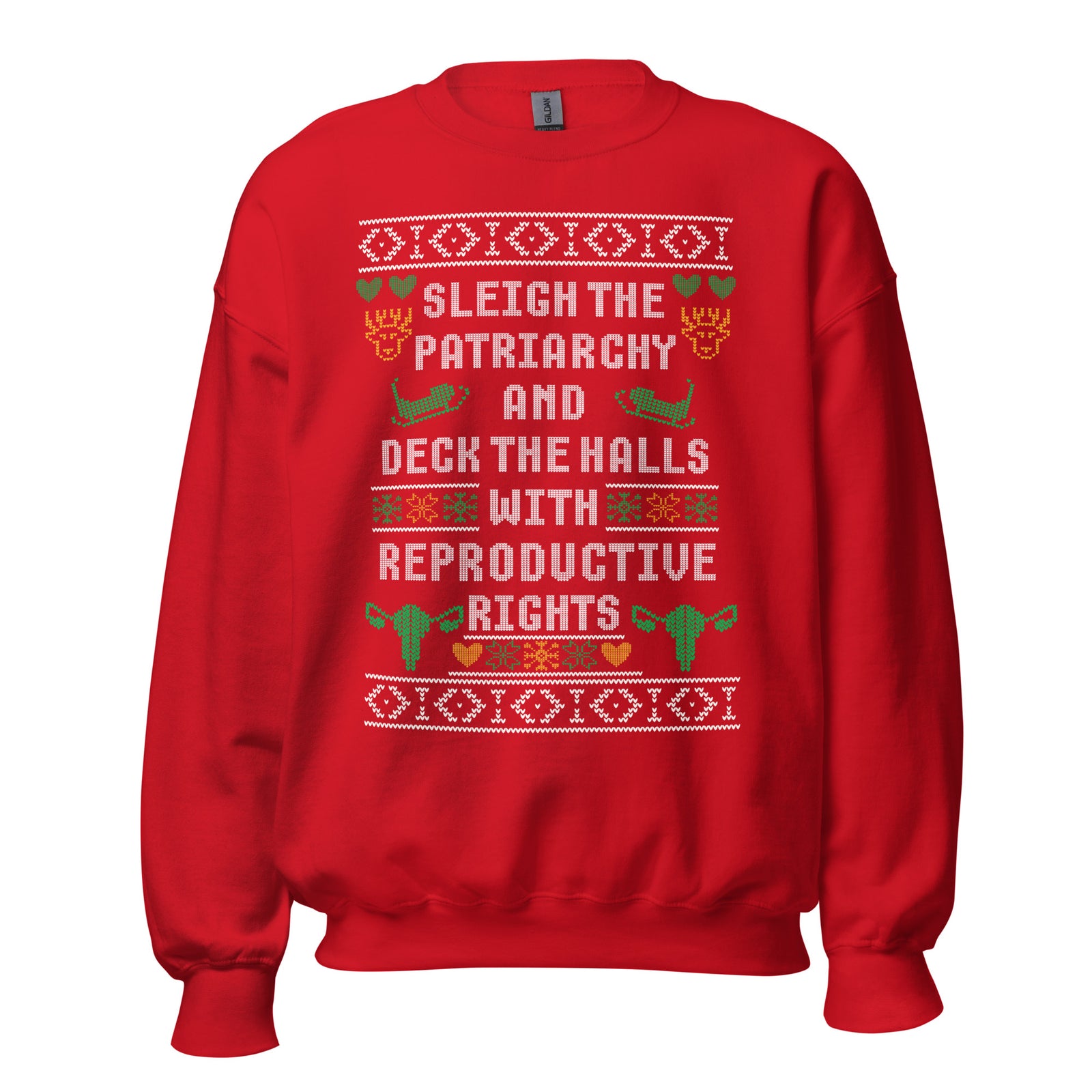Sleigh the Patriarchy Red Crewneck