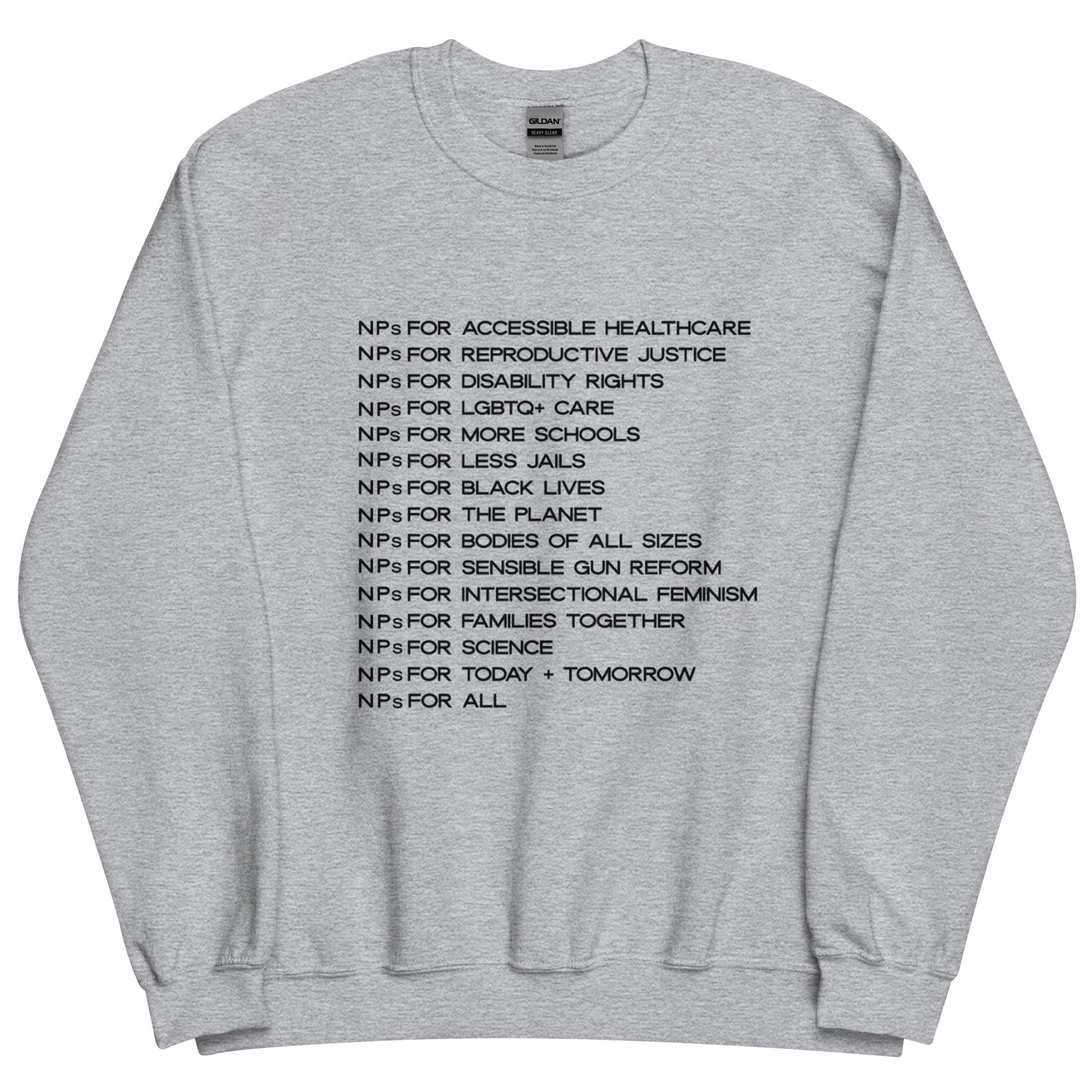 NPs for Social Justice Crewneck 2