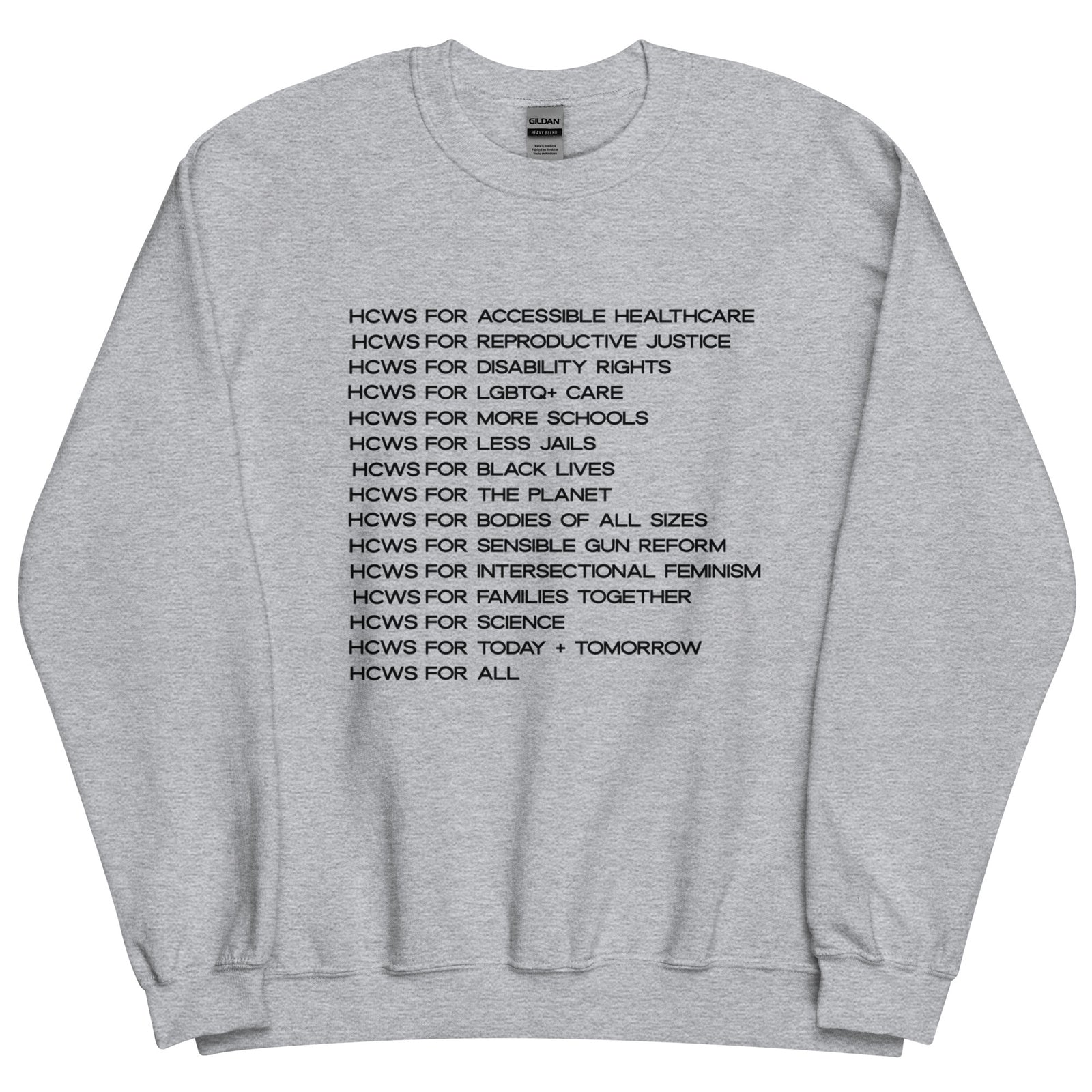 HCWs for Social Justice Crewneck