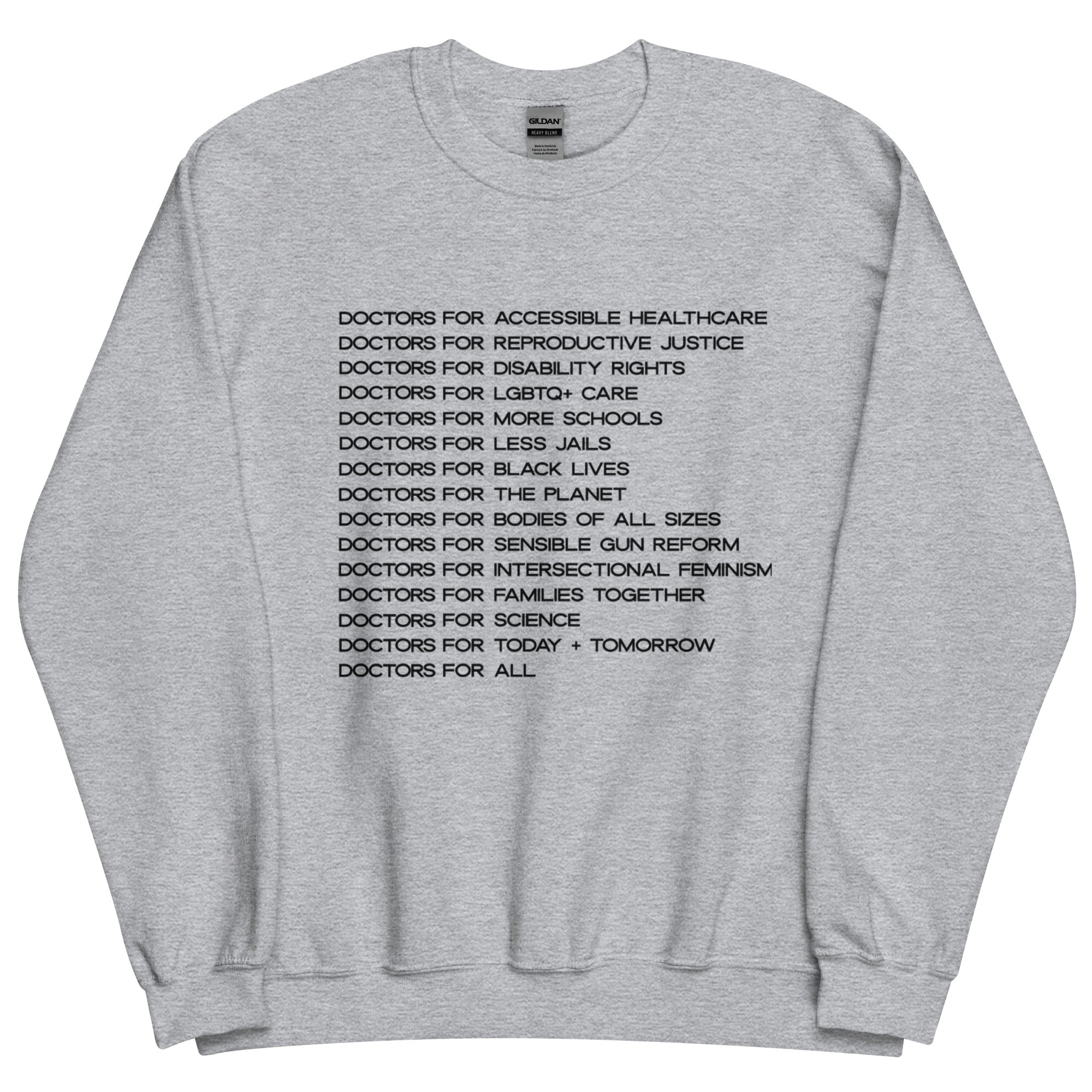 Doctors for Social Justice Crewneck