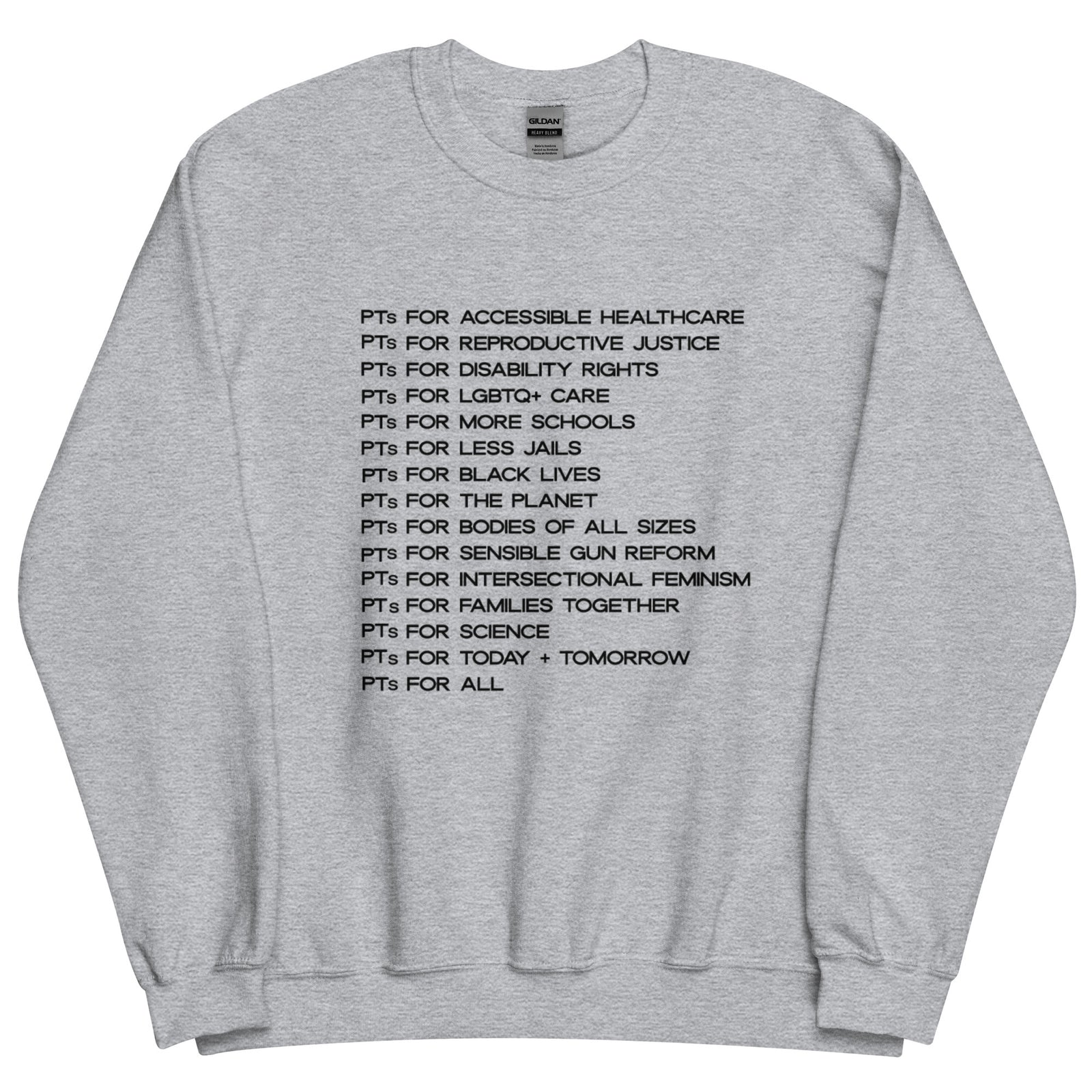 PTs for Social Justice Crewneck 2