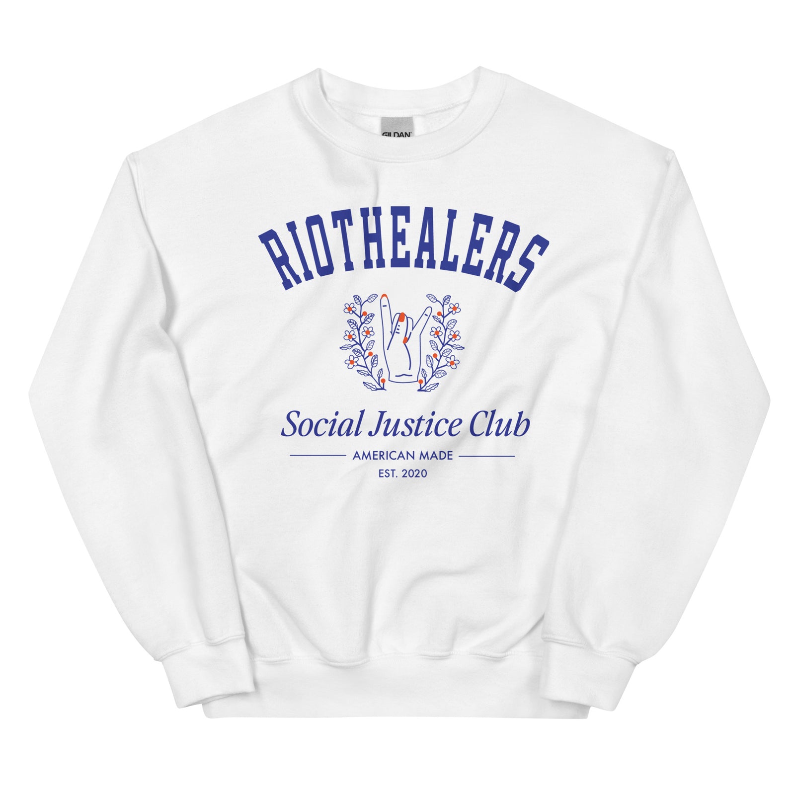 Social Justice Club Crewneck - College Blue