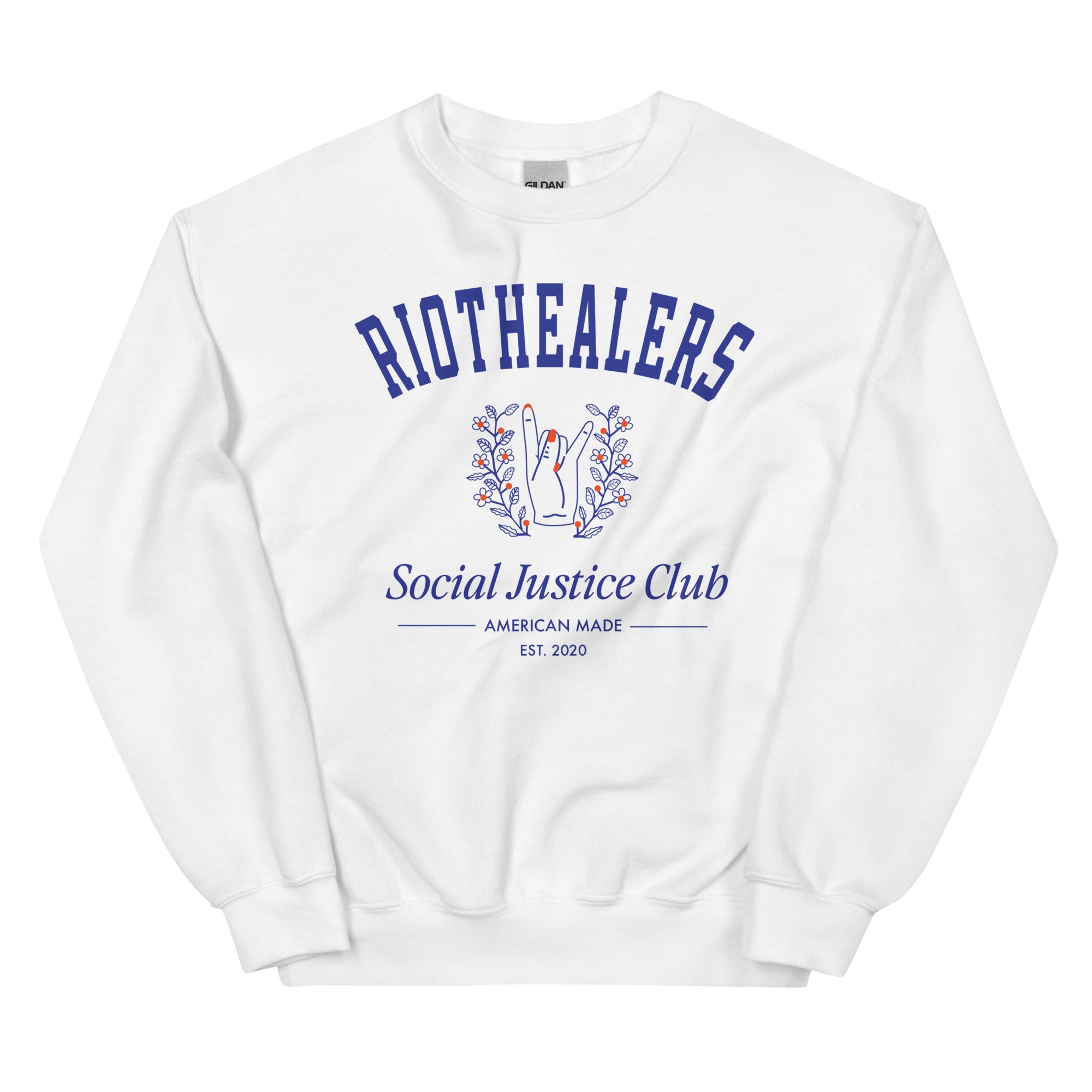Social Justice Club Crewneck - College Blue