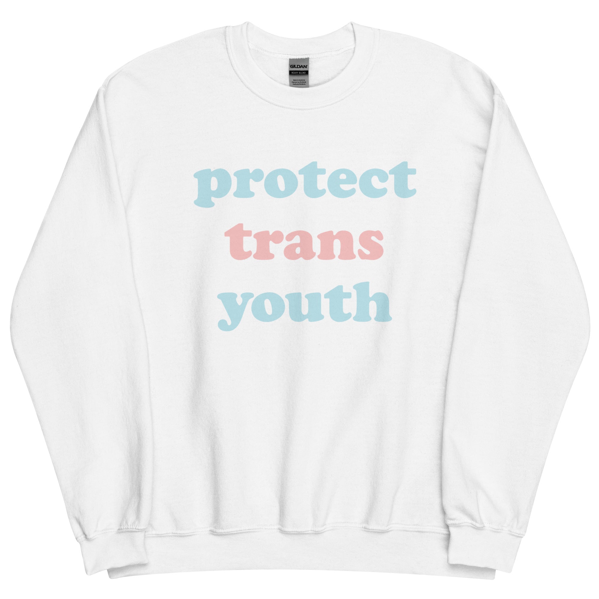 Protect Trans Youth Crewneck - White