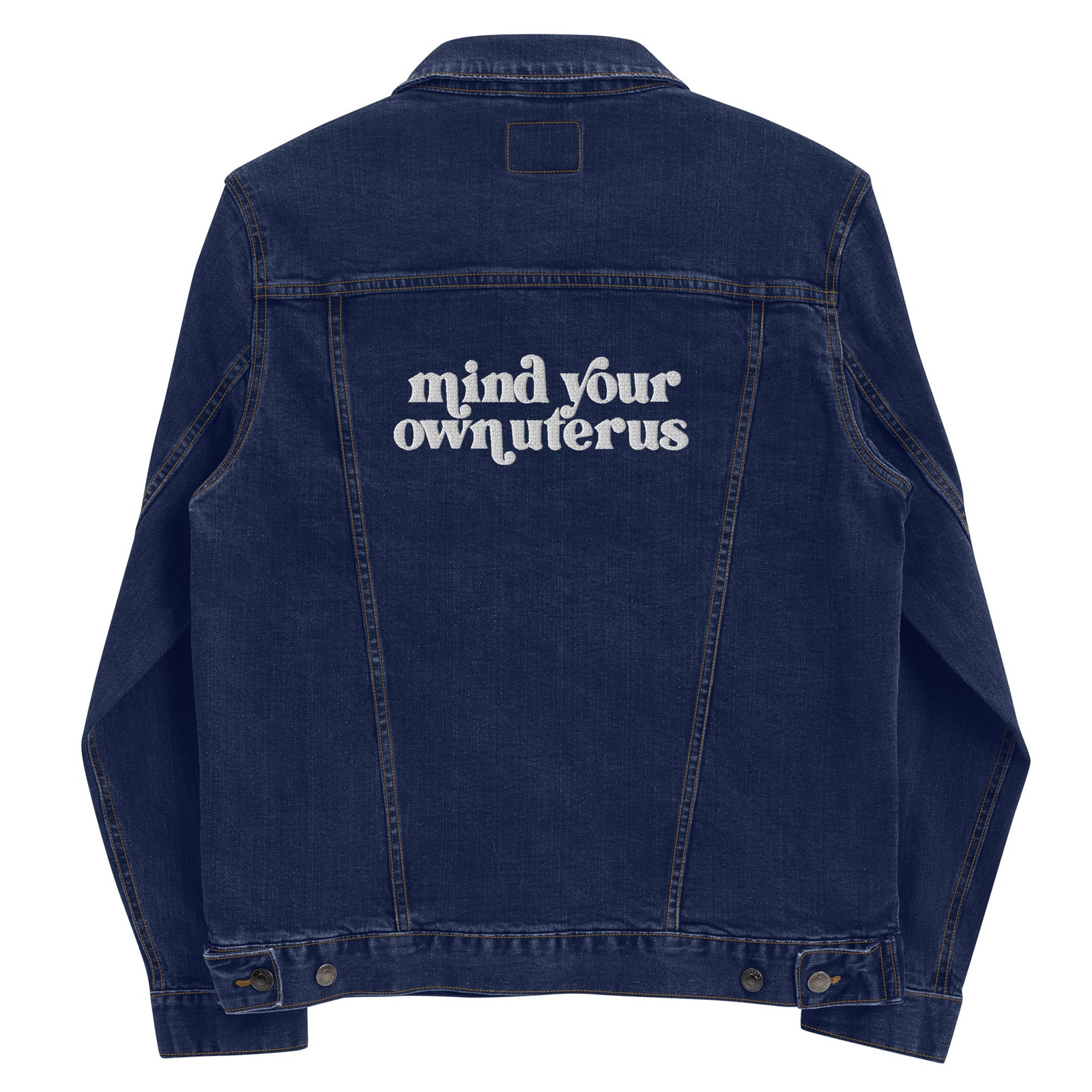 Mind Your Own Uterus Denim Jacket
