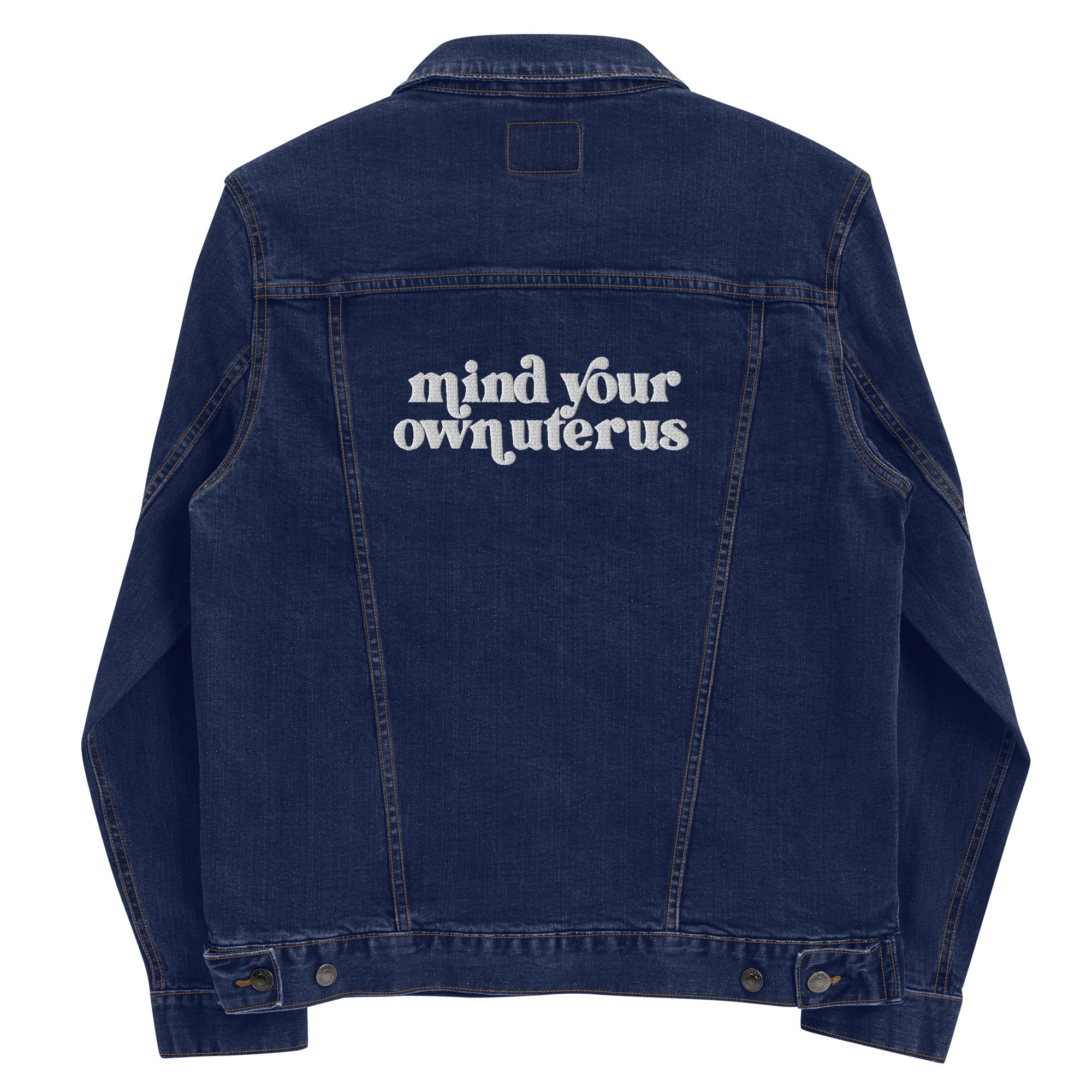 Mind Your Own Uterus Denim Jacket