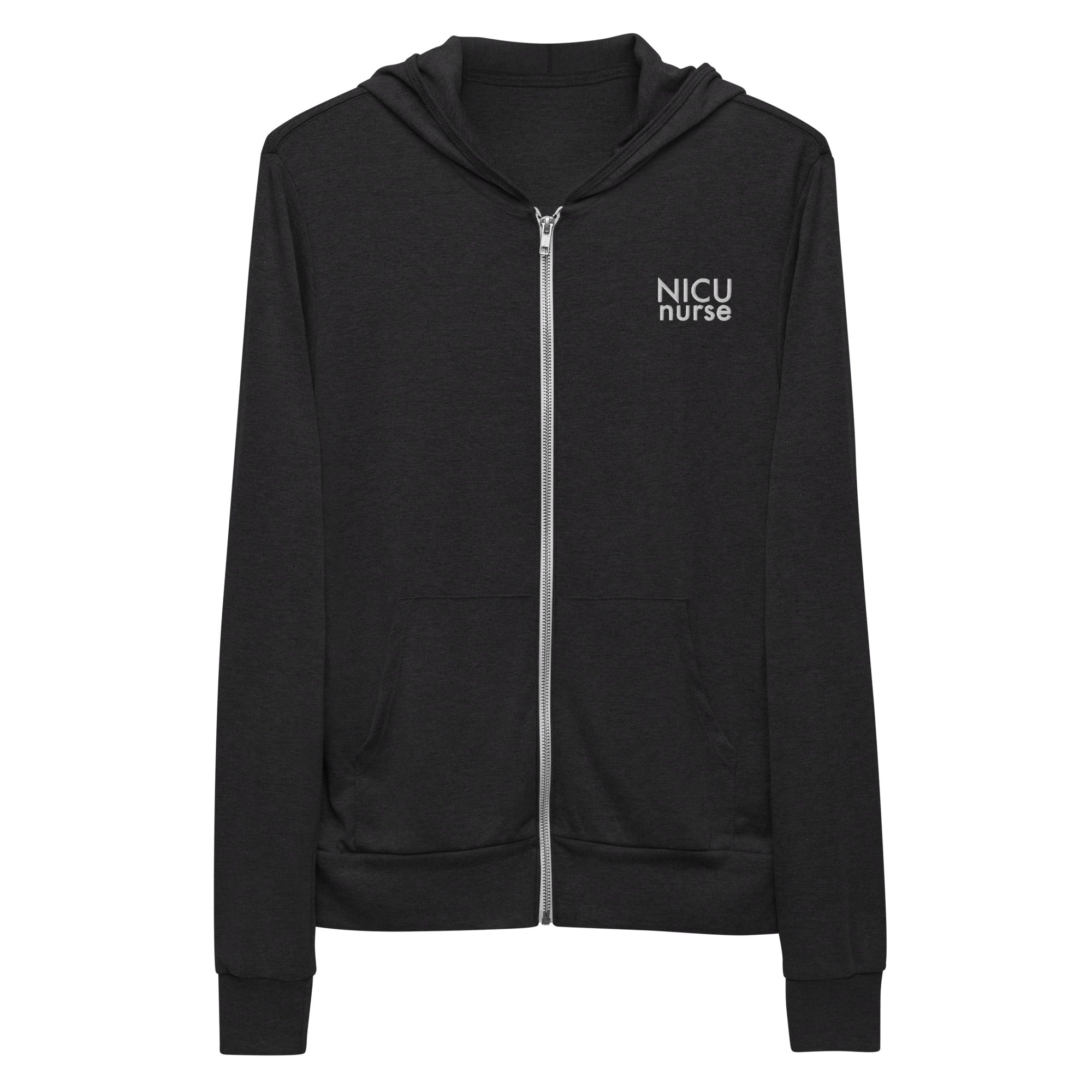 Minimal NICU Nurse Zip-Up Hoodie