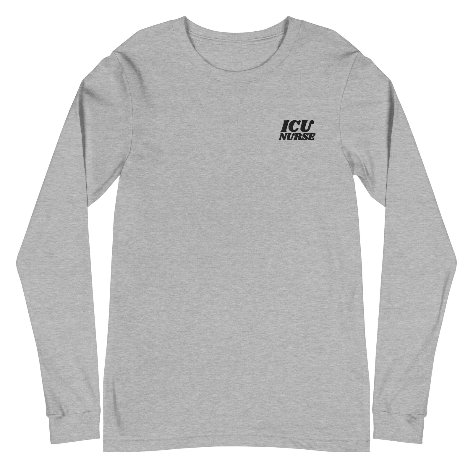 ICU Nurse Long Sleeve - Grey / White