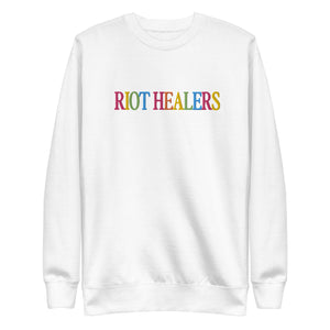 RIOT HEALERS Colorful Embroidered Crewneck