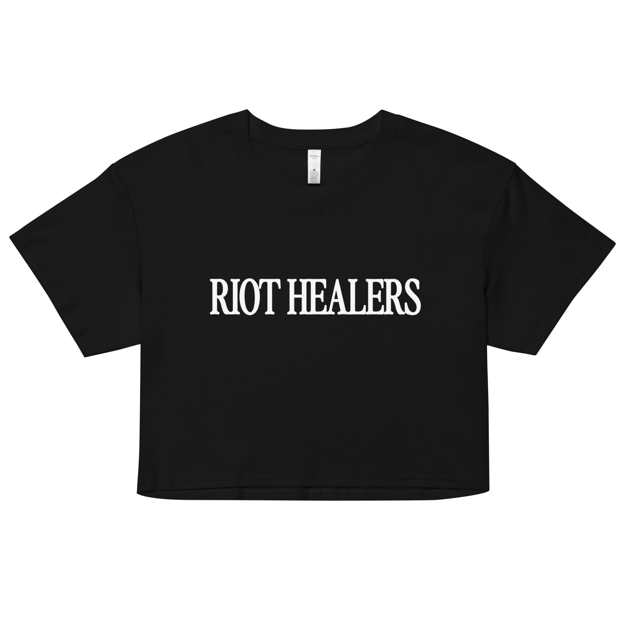 RIOT HEALERS Black Crop Top